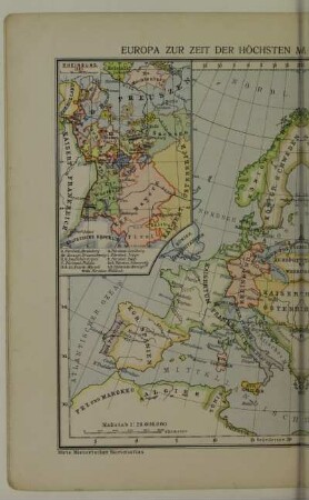 Europa zur Zeit der höchsten Machtentfaltung Frankreichs 1812