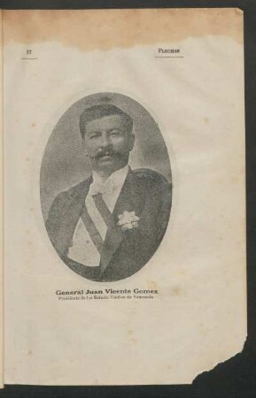 [Fotografía de] General Juan Vicente Gomez, Presidente de los Estados Unidos de Venezuela