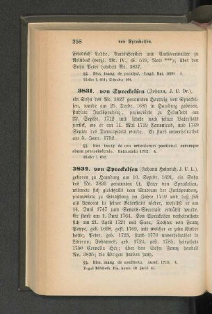 3831. von Spreckelsen (Johann, J. U. Dr.)