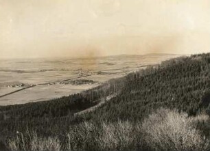 Oberlausitz. Blick vom Löbauer Berg gegen die Königshainer Berge