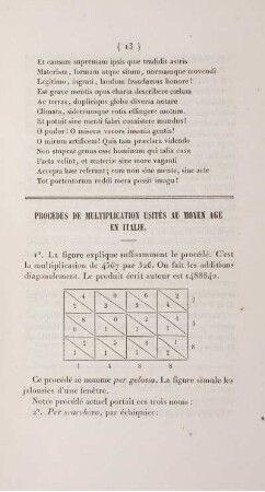 Procédés de multiplication usités au moyen age en Italie.