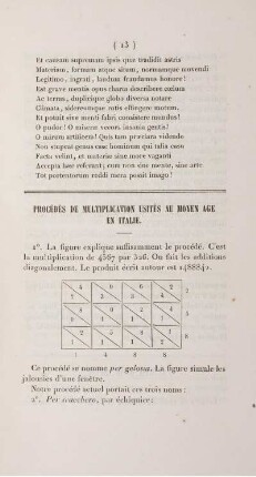 Procédés de multiplication usités au moyen age en Italie.