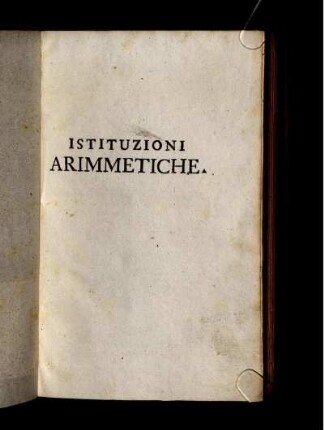 Istituzioni Arimmetiche