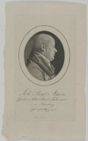 Bildnis des Joh. Paul Ammon