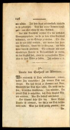 30. Amalie von Seelhorst an Albertinen.