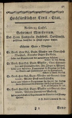 Hochfürstlicher Civil-Etat