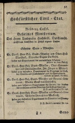 Hochfürstlicher Civil-Etat