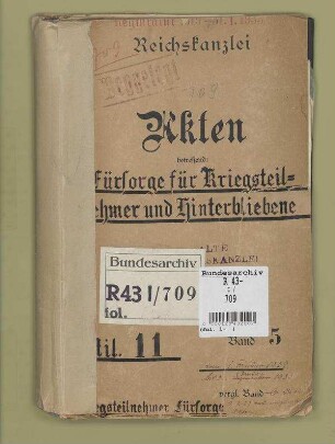 Fürsorge für Kriegsteilnehmer und Hinterbliebene: Bd. 5