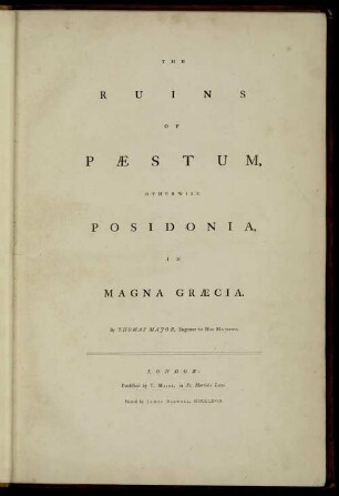 The Ruins Of Pæstum, Otherwise Posidonia, In Magna Græcia