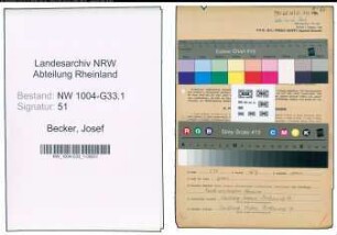 Entnazifizierung Josef Becker , geb. 05.05.1895 (Lehrer)