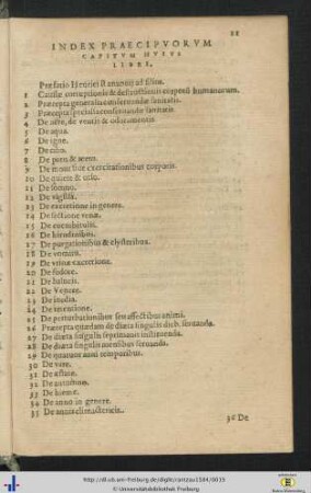 Index Praecipuorum Capitum Huius Libri.