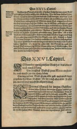 Das XXVI. Capitel.