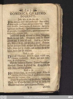 Dominica Quasimodogeniti.
