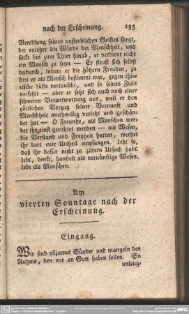 Am vierten Sonntage nach der Erscheinung