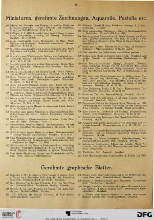 Gerahmte graphische Blätter (Nr. 334-386)