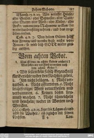 Vom achten Gebot.