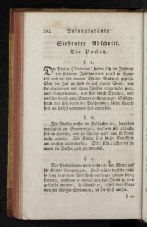 Siebenter Abschnitt. Die Pocken.