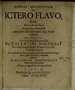 Enneas Asclepiadea De Ictero Flavo