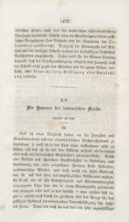 1477-1489 Die Hymnen der lateinischen Kirche : zweiter Artikel