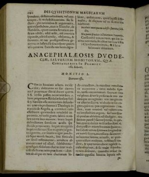 Anacephalæosis Duodecim, Salubrium Monitorum, Quæ Confessariis In Promptu esse debent.