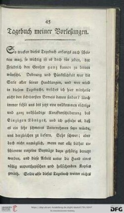 Tagebuch meiner Vorlesungen