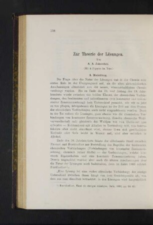 Zur Theorie der Lösungen.