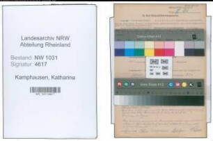Entnazifizierung Katharina Kamphausen , geb. 29.03.1908 ()