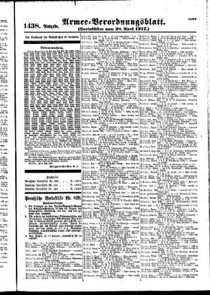 1438.Ausgabe. Samstag, 28. April 1917