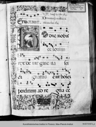 Buchseite mit der Initiale H, Geburt Christi - sog. Corale Soderini