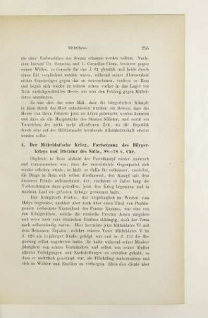 4. Der Mithridatische Krieg, Fortsetzung des Bürgerkriegs und Dictatur des Sulla, 88 - 78 v. Chr.