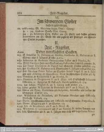 2. Zeit-Register. Derer mercklichsten Sachen