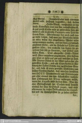 §. 20. Das Aderlassen hilft nicht immer