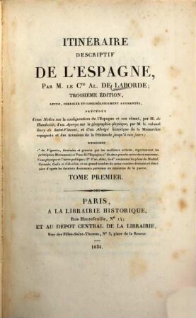 Itinéraire descriptif de l'Espagne, 1,1