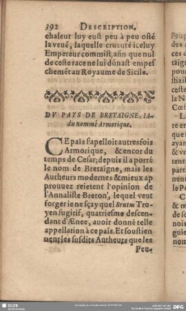 Du Pays De Bretagne, Iadis nommé Armorique