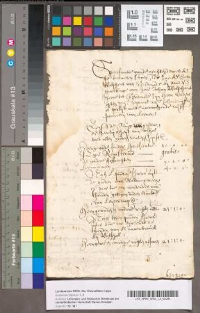 Kwitantie van den Griffier van de leenen van Holland voor Wolfert van Brederode, wegens verlijen bij overlijden van zijn vader, 1656.