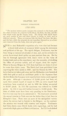Chapter XIV. Foreign intercourse (1721-1853)