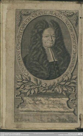 Christianus Gryphius Gymnas. Vratisl. Magdal. Rector Prof. Et Bibliothecari