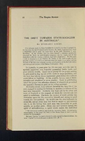 The Drift Towards State-Socialism in Australia.