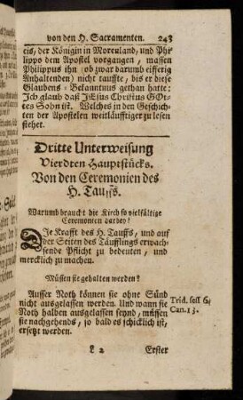 243-249, Dritte Unterweisung