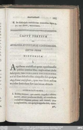 Sectio Prior Historica.