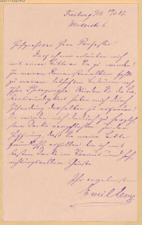 Nachlass von Konrad Hofmann (1819-1890) – BSB Hofmanniana, 9. Levy, Emil