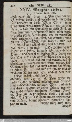 XXIV. Morgen-Lieder
