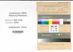 Entnazifizierung Arthur Heitkaemper , geb. 28.06.1903 (Lehrer)