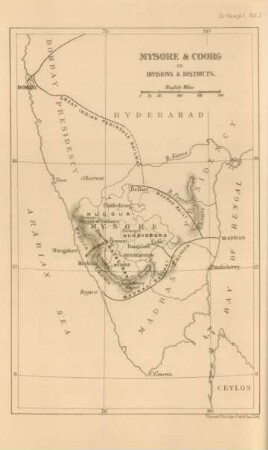Mysore & Coorg in divisions & districts