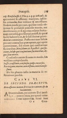 Capvt VI. De Secvndo Praecepto.