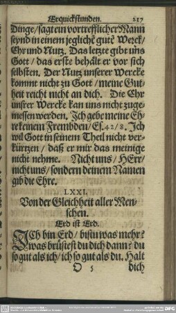 LXXI. Von der Gleichheit aller Menschen