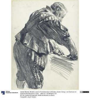 Modell in einem Prunkkleid des Kurfürsten Johann Georg I. von Sachsen im Historischen Museum in Dresden