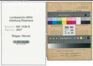 Entnazifizierung Werner Riegas , geb. 19.06.1919 (Bauingenieur)