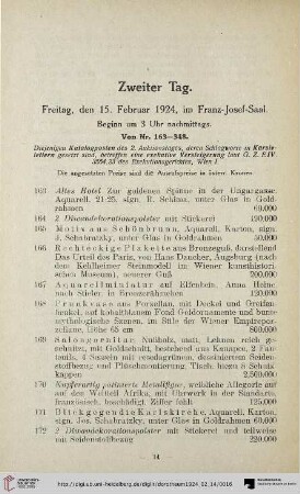 Zweiter Tag (Nr. 163-348)