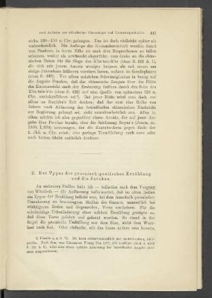 2. Der Typus der prosaisch-poetischen Erzählung und die Jatakas
